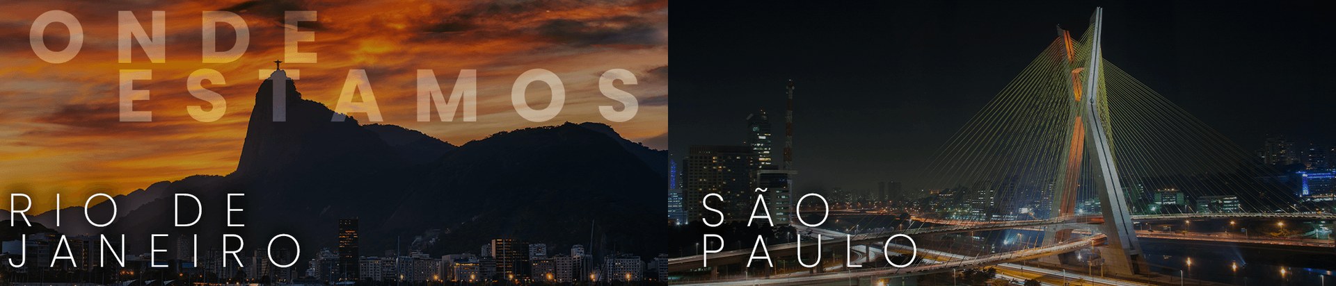 Onde estamos: Rio de Janeiro e São Paulo